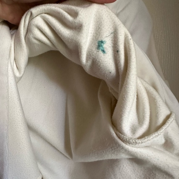 LOFT Cream Velvet Flutter Sleeve Top (Women’s M) - Picture 6 of 6